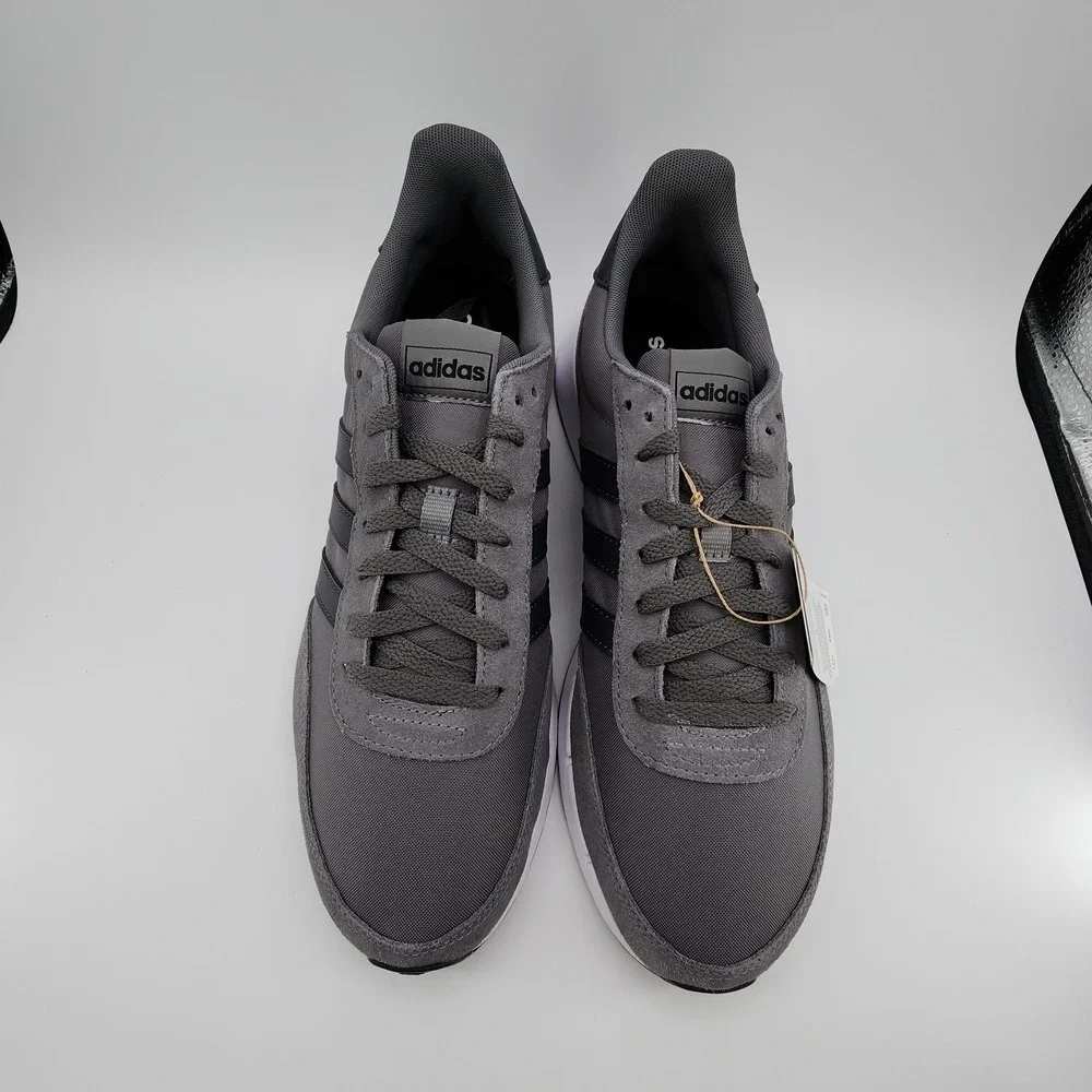 adidas Run 60s 2.0 Shoes Mens 11.5 Grey‎ Four Carbon Running Sneaker GX1740 NEW